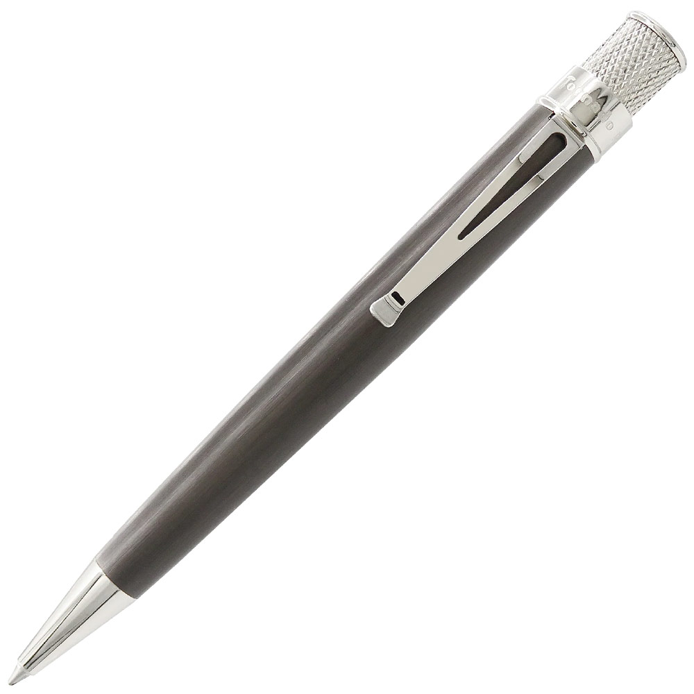 Retro 51 Tornado Platinum Executive Rollerball Pen Black Nickel