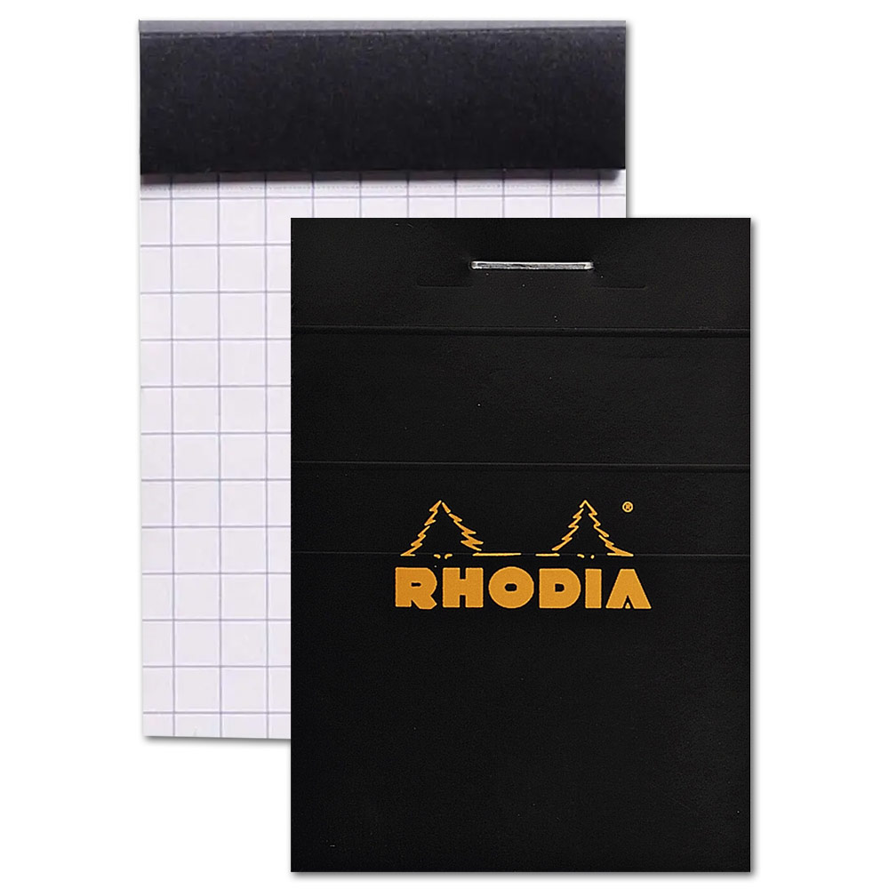 Rhodia Graph Paper Pad 80 Sheets 2"x3" Black