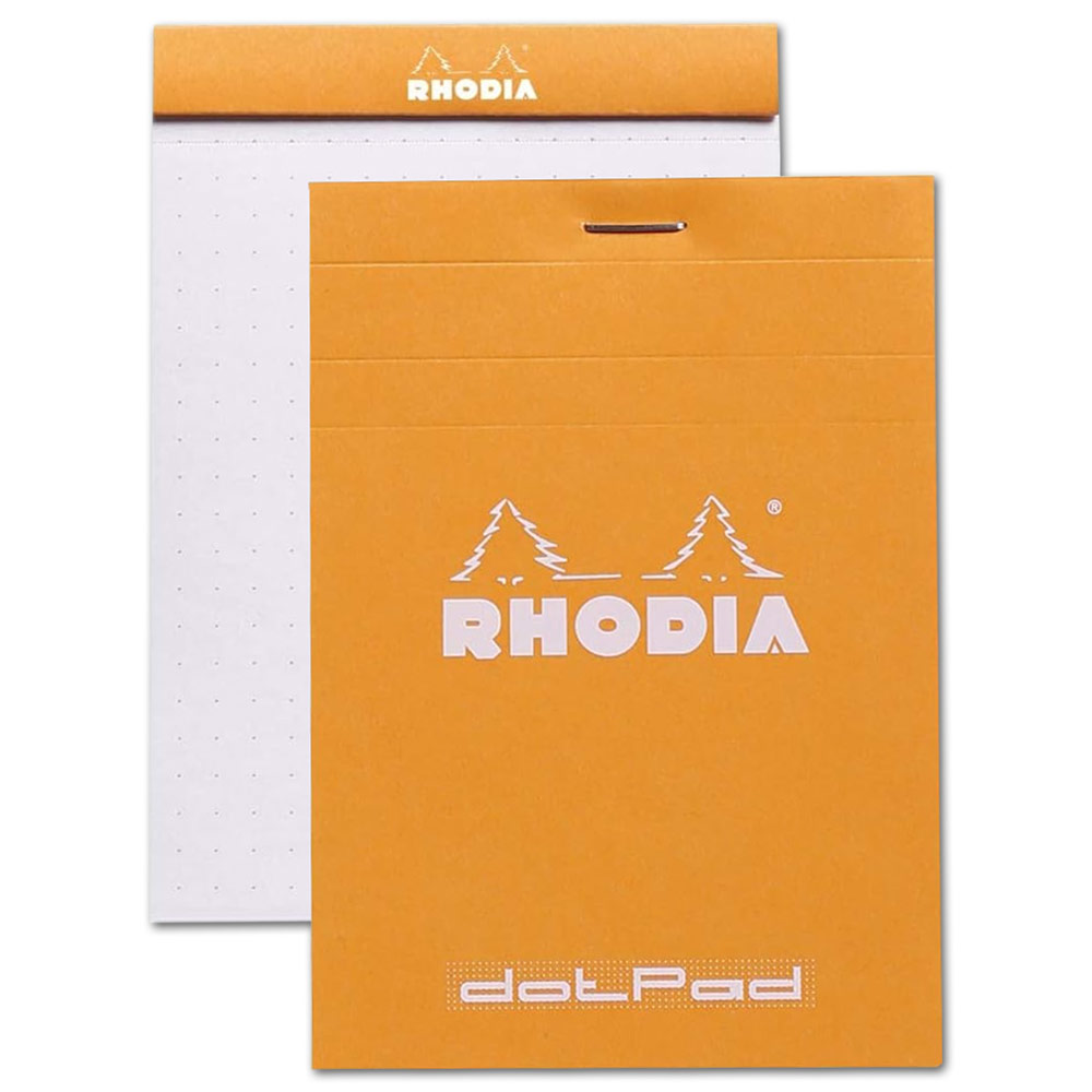 Rhodia Dot Paper Pad 80 Sheets 3.37"x4.75" Orange