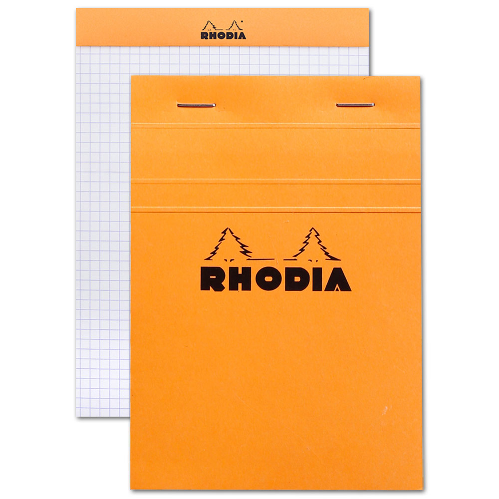 Rhodia Graph Paper Pad 80 Sheets 4.37"x6.63" Orange