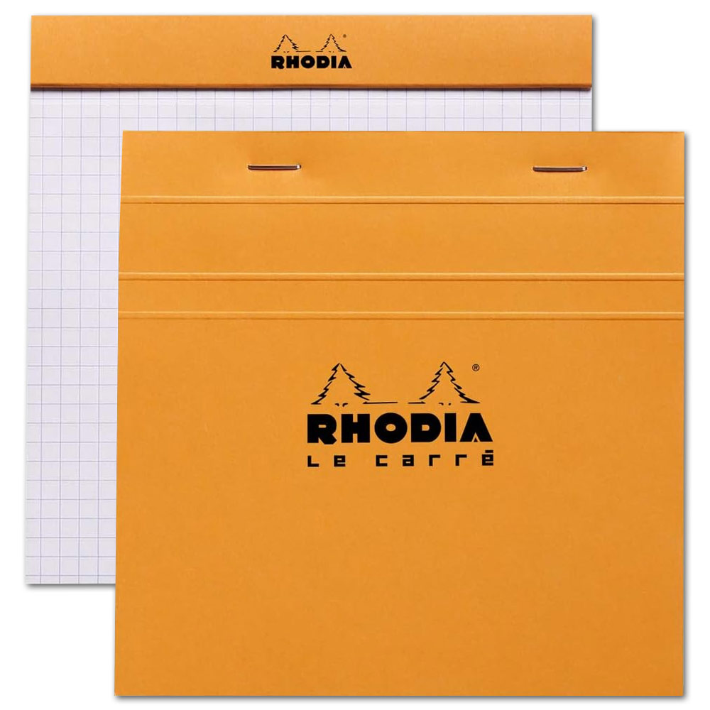 Rhodia Le Carre Graph Paper Pad 80 Sheets 5.75"x5.75" Orange