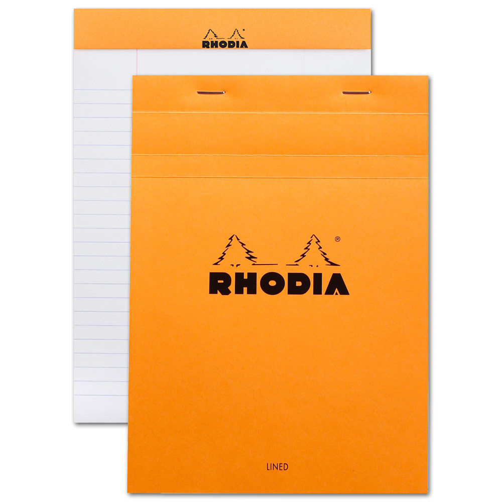 Rhodia A5 Ruled Paper Pad 80 Sheets 6"x8.25" Orange