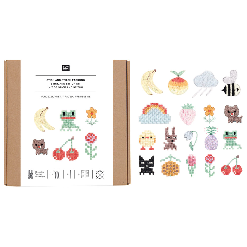 Rico Design Stick & Stitch Kit Pixel Art Mix