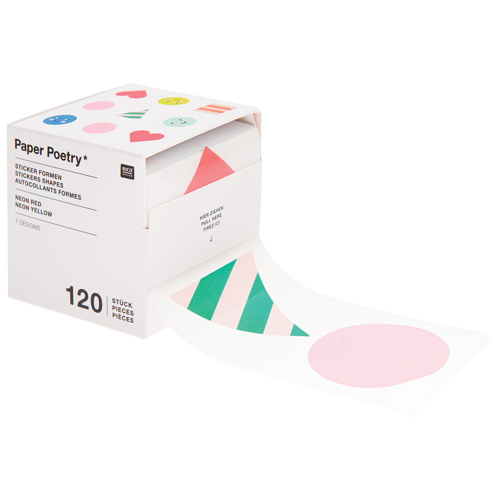 Rico Design Paper Poetry Sticker Roll 120 Set Happy Birthday