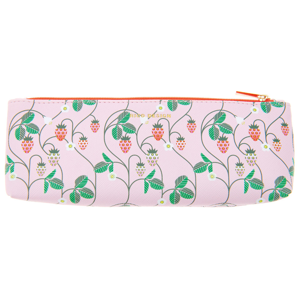 Rico Design Zipper Pencil Case Strawberries Pink