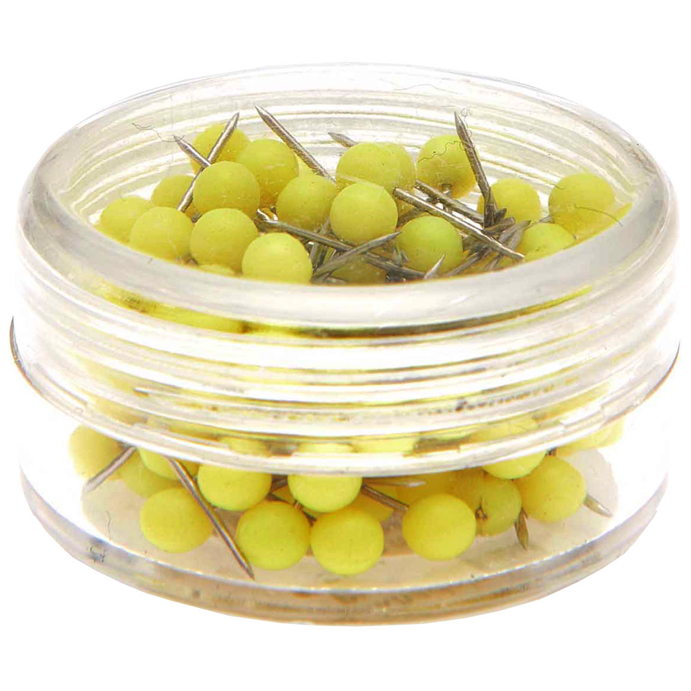 Rico Design Paper Poetry Push Pin 16mm 100 Pack Neon Yellow