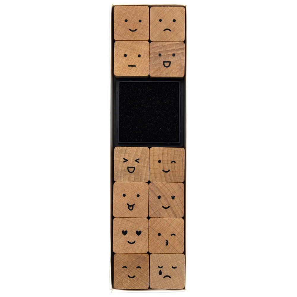 Rico Design Wooden Stamp 13 Set Smile