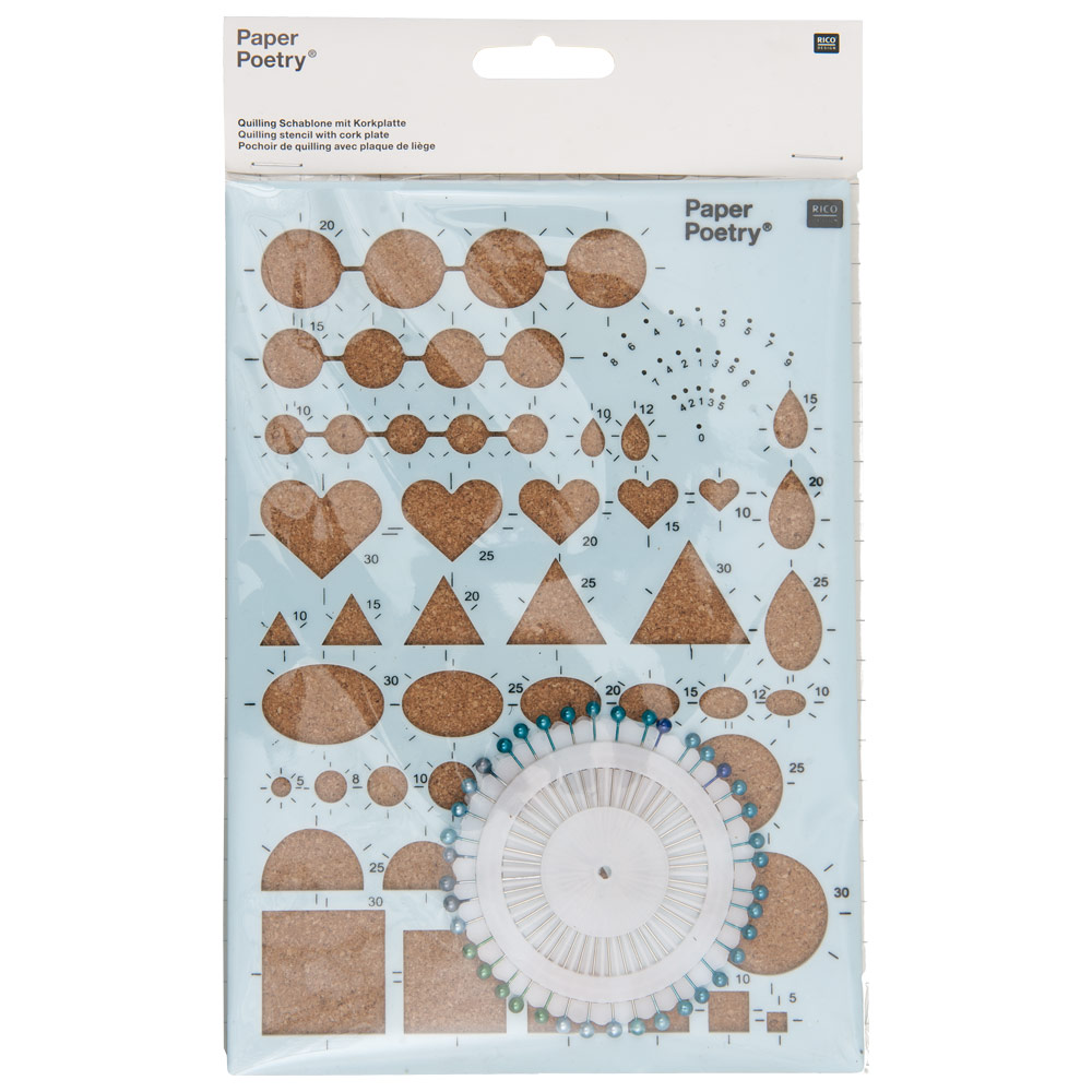 Rico Design Paper Poetry Cork Quilling Stencil