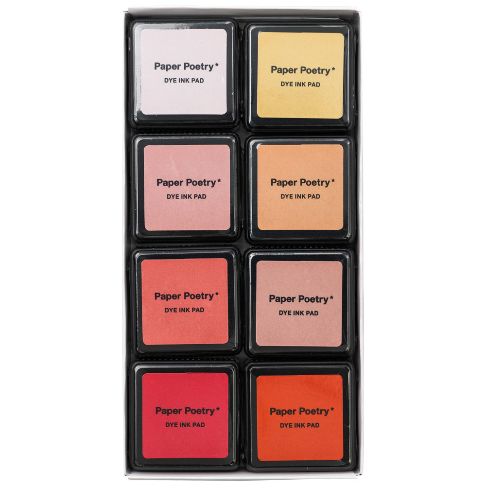 Rico Design Paper Poetry Stamp Ink Pad 8 Set Valentine