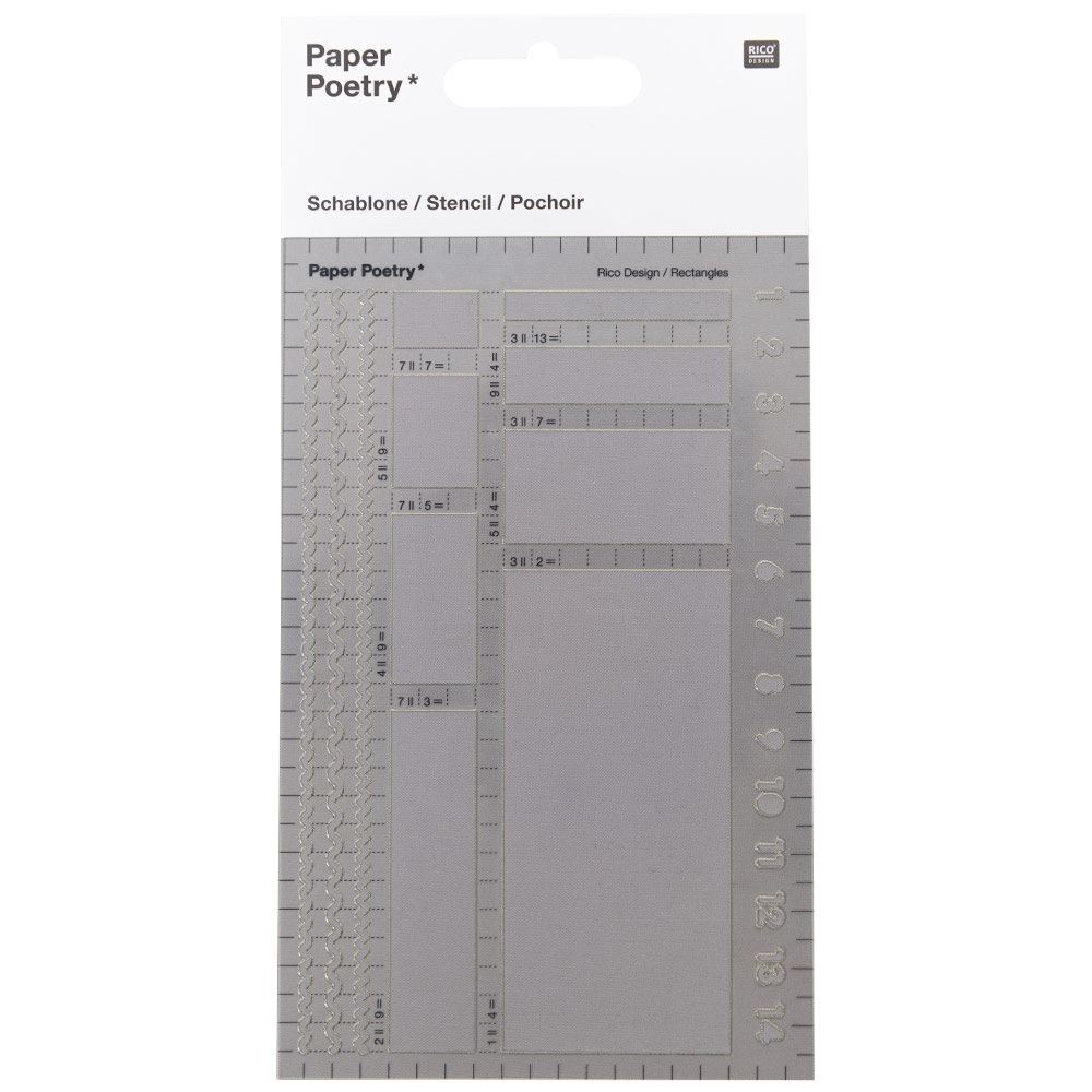 Rico Design Paper Poetry Journaling Stencils Rectangles