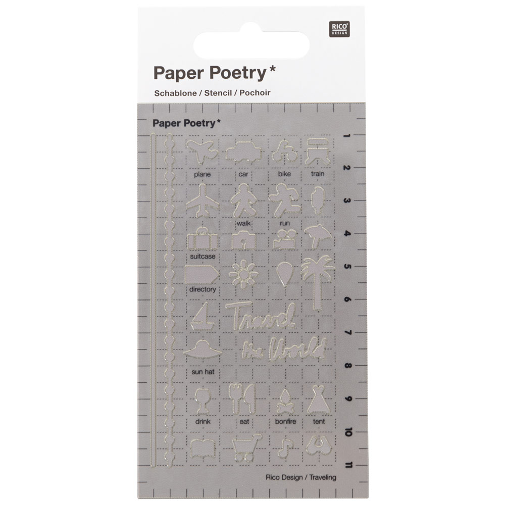 Rico Design Paper Poetry Journaling Stencil Traveling