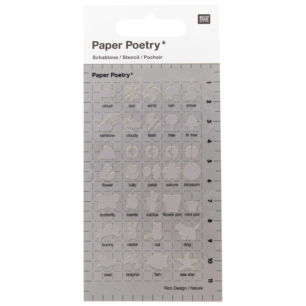 Rico Design Paper Poetry Journaling Stencil Outdoor