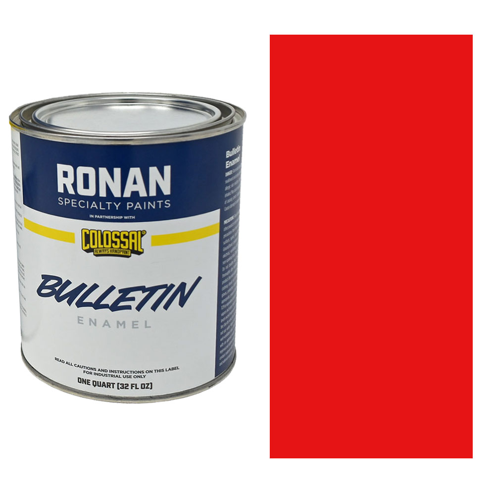 Ronan Paints Bulletin Enamel 32oz Scarlet Red