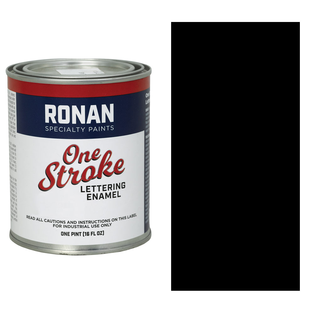 Ronan Paints One Stroke Lettering Enamel 16oz Black