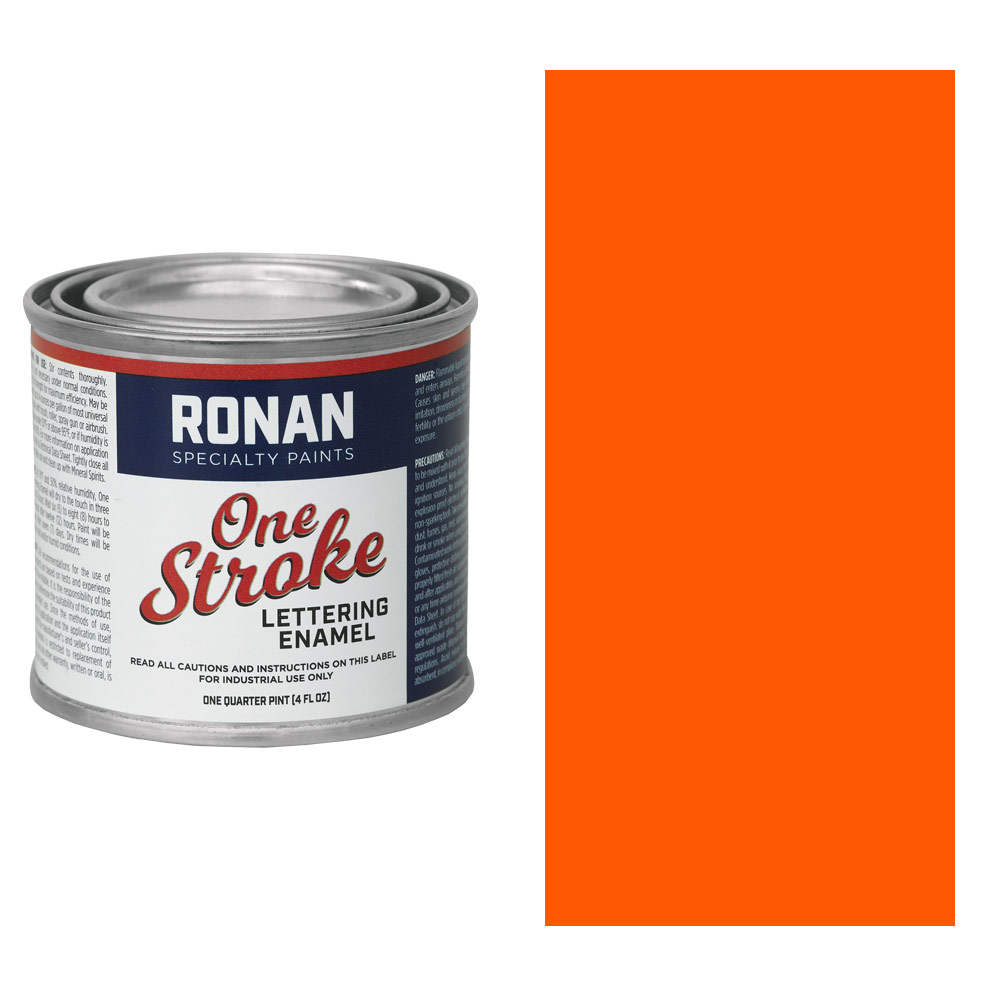Ronan Paints One Stroke Lettering Enamel 4oz Bright Orange