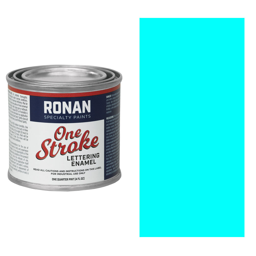 Ronan Paints One Stroke Lettering Enamel 4oz Aqua