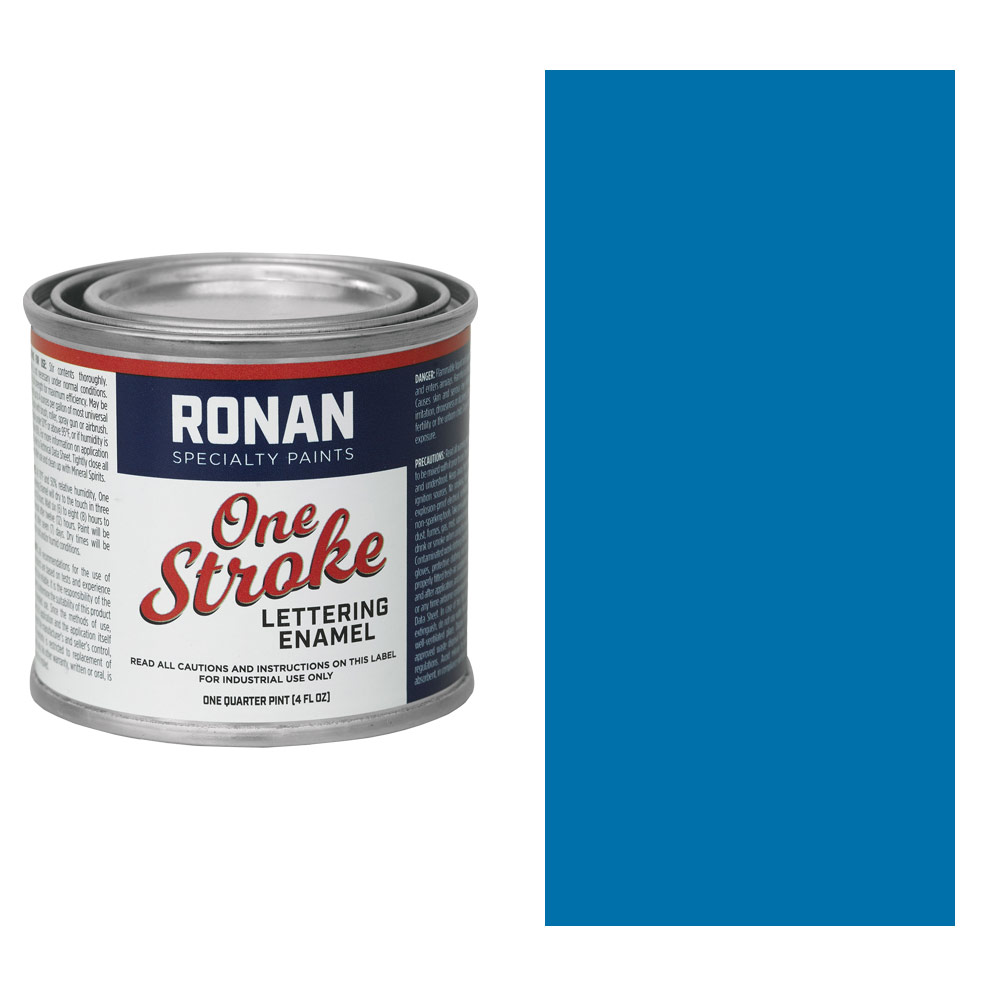 Ronan Paints One Stroke Lettering Enamel 4oz Process Blue