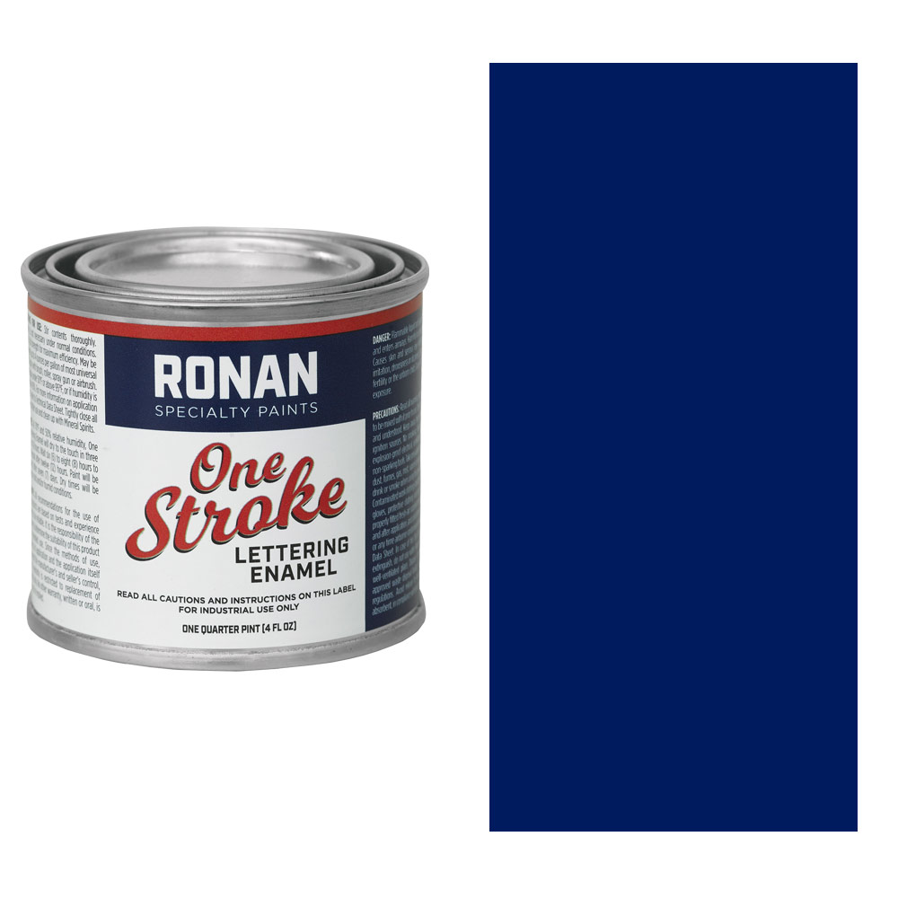 Ronan Paints One Stroke Lettering Enamel 4oz Reflex Blue
