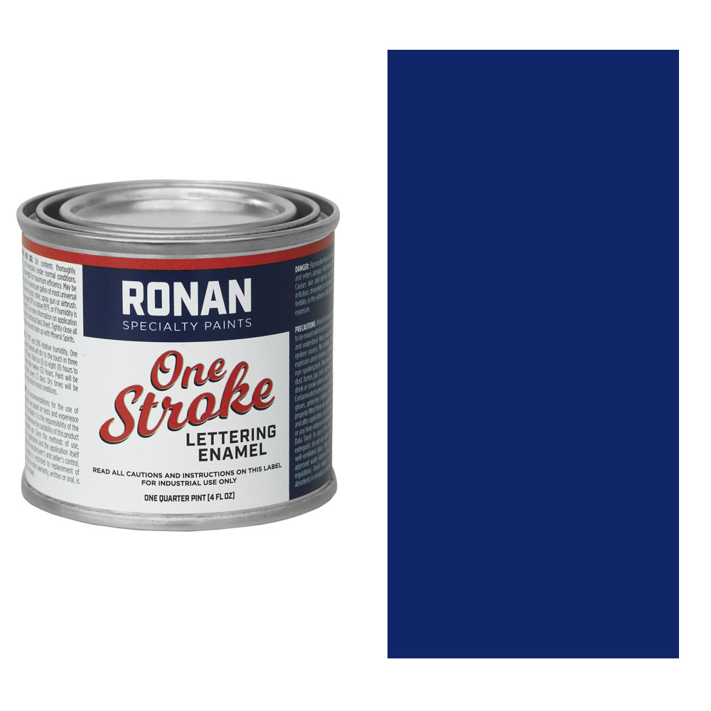 Ronan Paints One Stroke Lettering Enamel 4oz Brilliant Blue