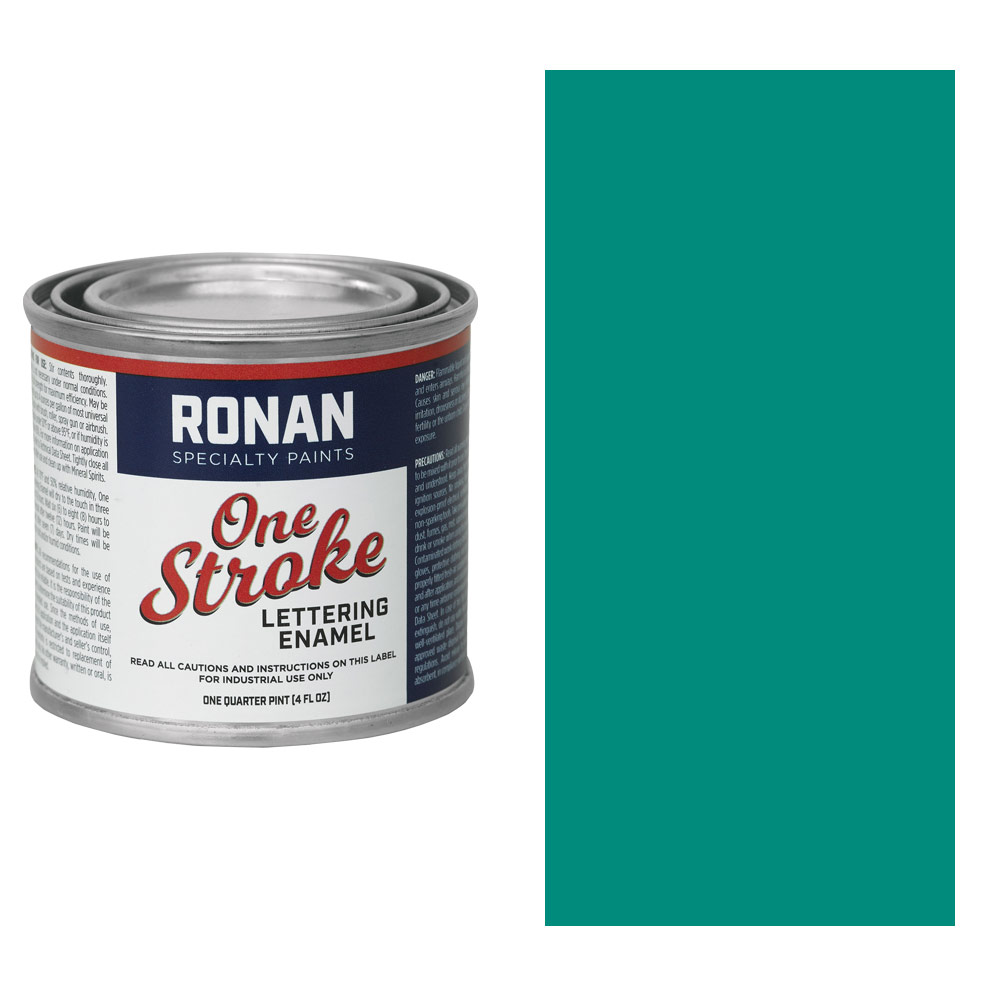 Ronan Paints One Stroke Lettering Enamel 4oz Teal