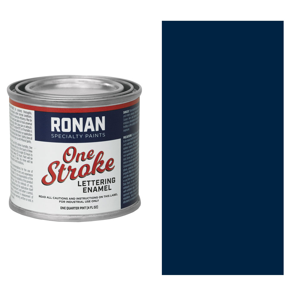 Ronan Paints One Stroke Lettering Enamel 4oz Dark Blue