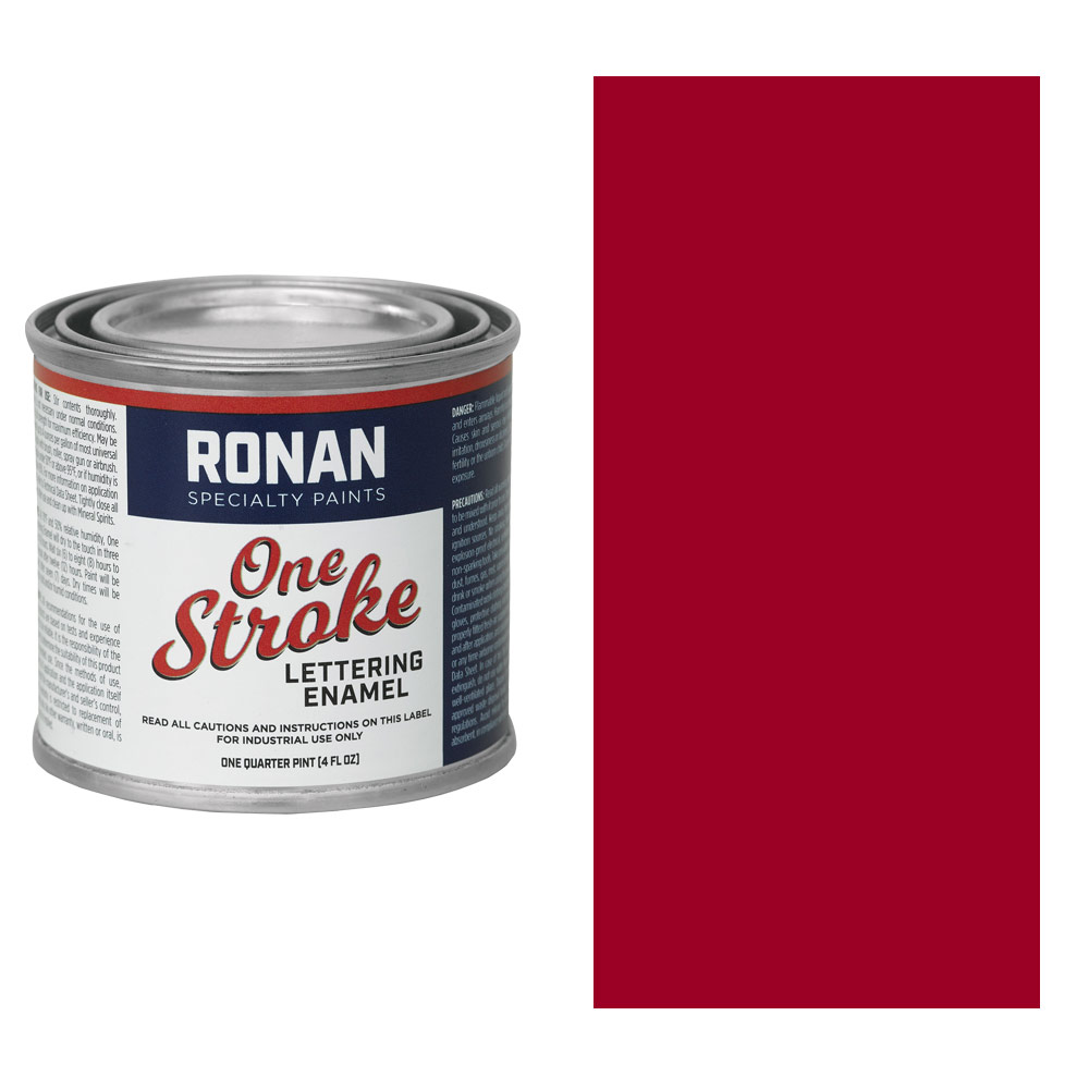 Ronan Paints One Stroke Lettering Enamel 4oz Rubine Red