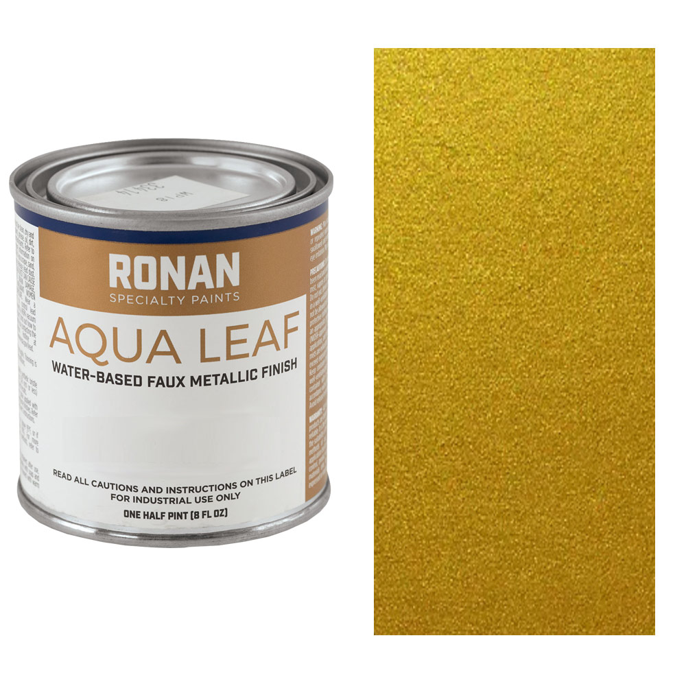 Ronan Paints Aqua Leaf Faux Metallic 8oz Rich Gold
