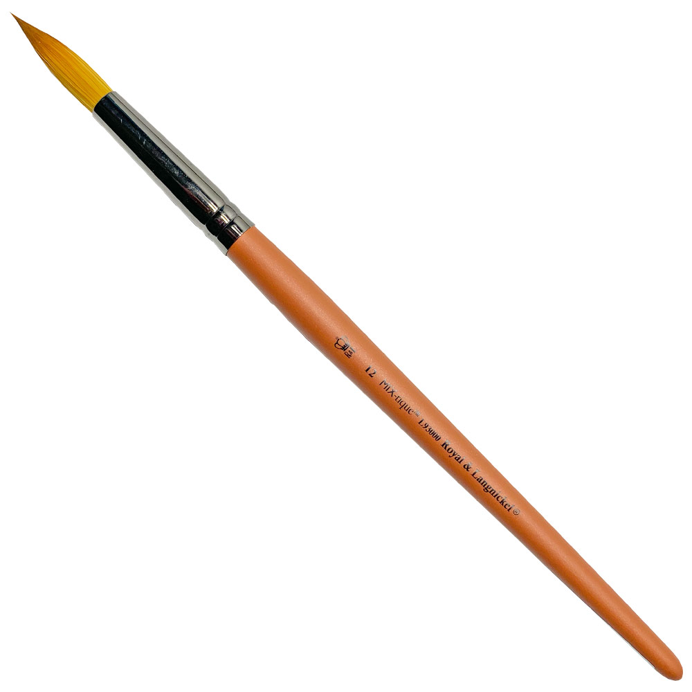 Royal MIX-tique Synthetic Gold Taklon Brush Round #12