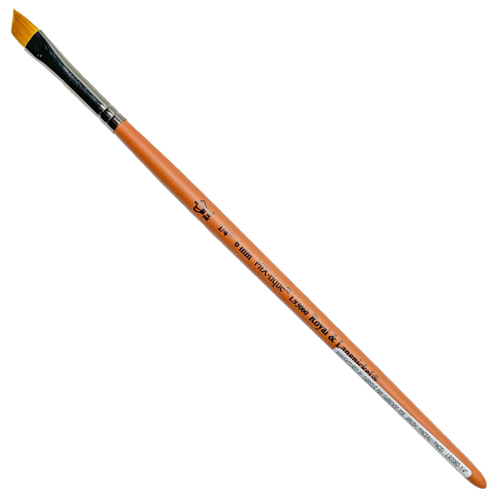Royal MIX-tique Synthetic Gold Taklon Brush Angular 1/4"