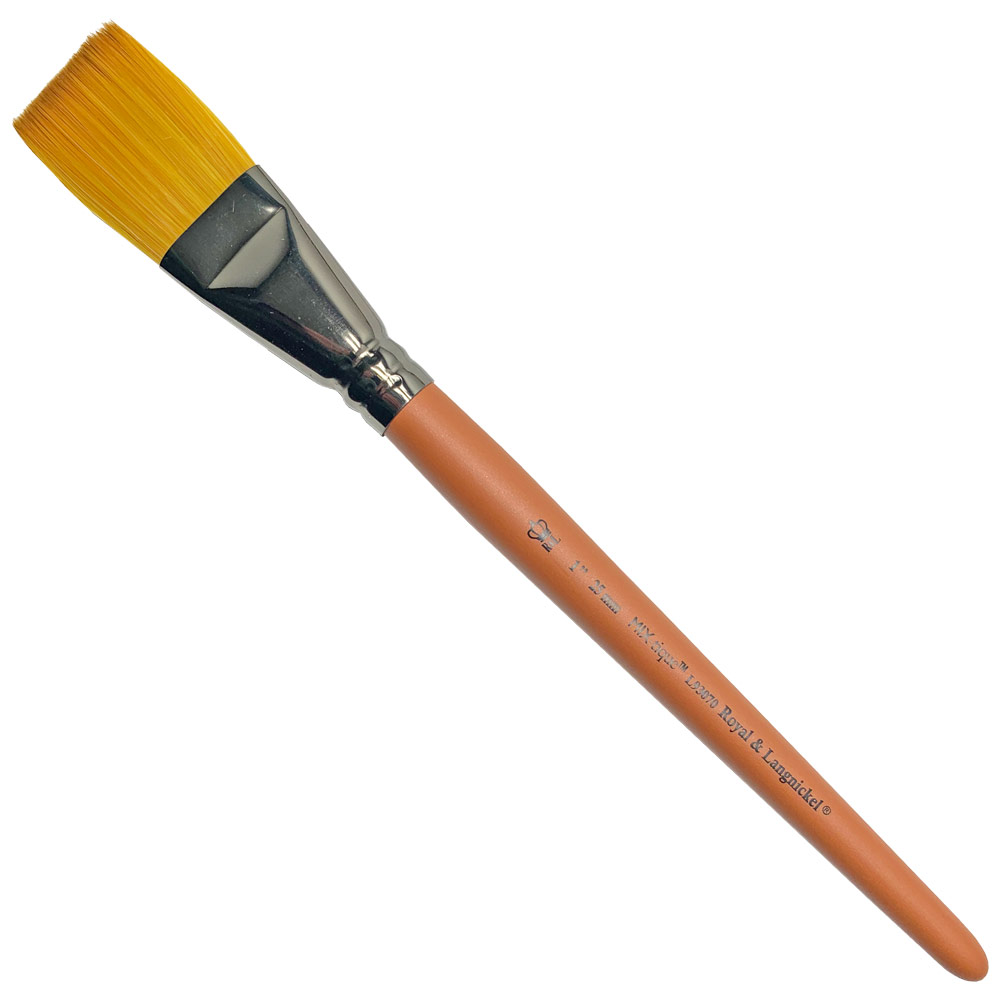 Royal MIX-tique Synthetic Gold Taklon Brush Stroke 1"