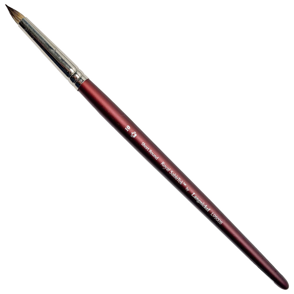 Royal SableTek Synthetic Mongoose Short Brush Short Round #10