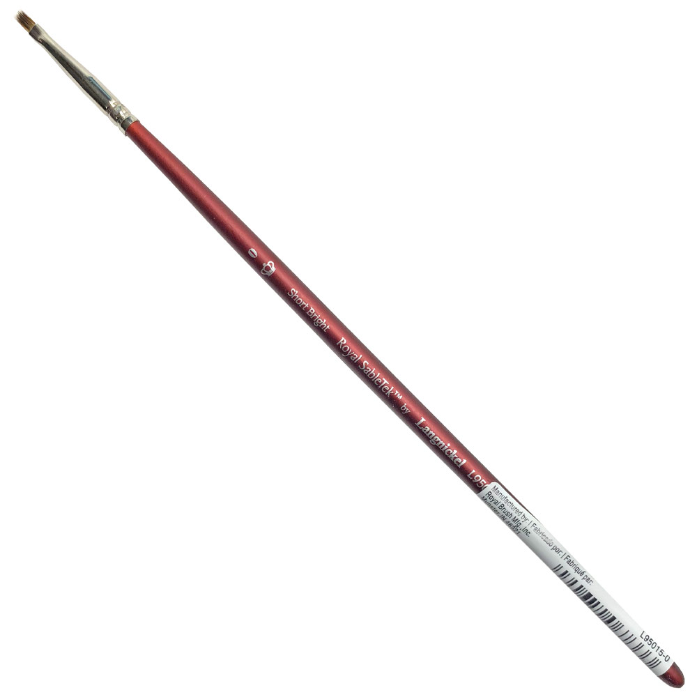 Royal SableTek Synthetic Mongoose Short Brush Short Bright #0