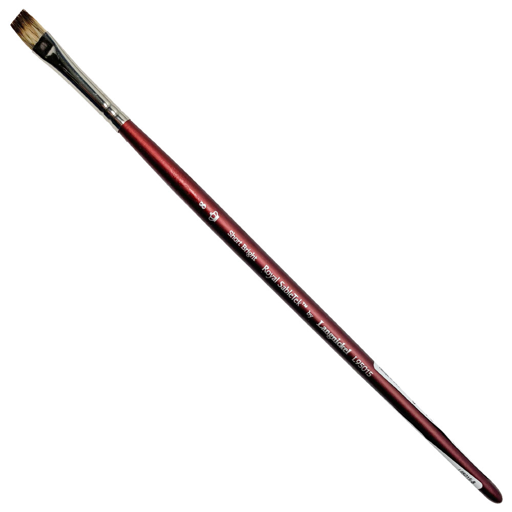 Royal SableTek Synthetic Mongoose Short Brush Short Bright #8
