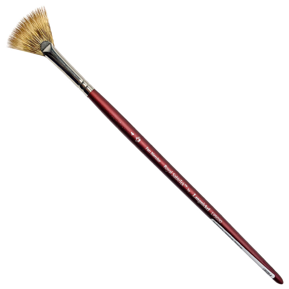Royal SableTek Synthetic Mongoose Short Brush Fan Blender #4