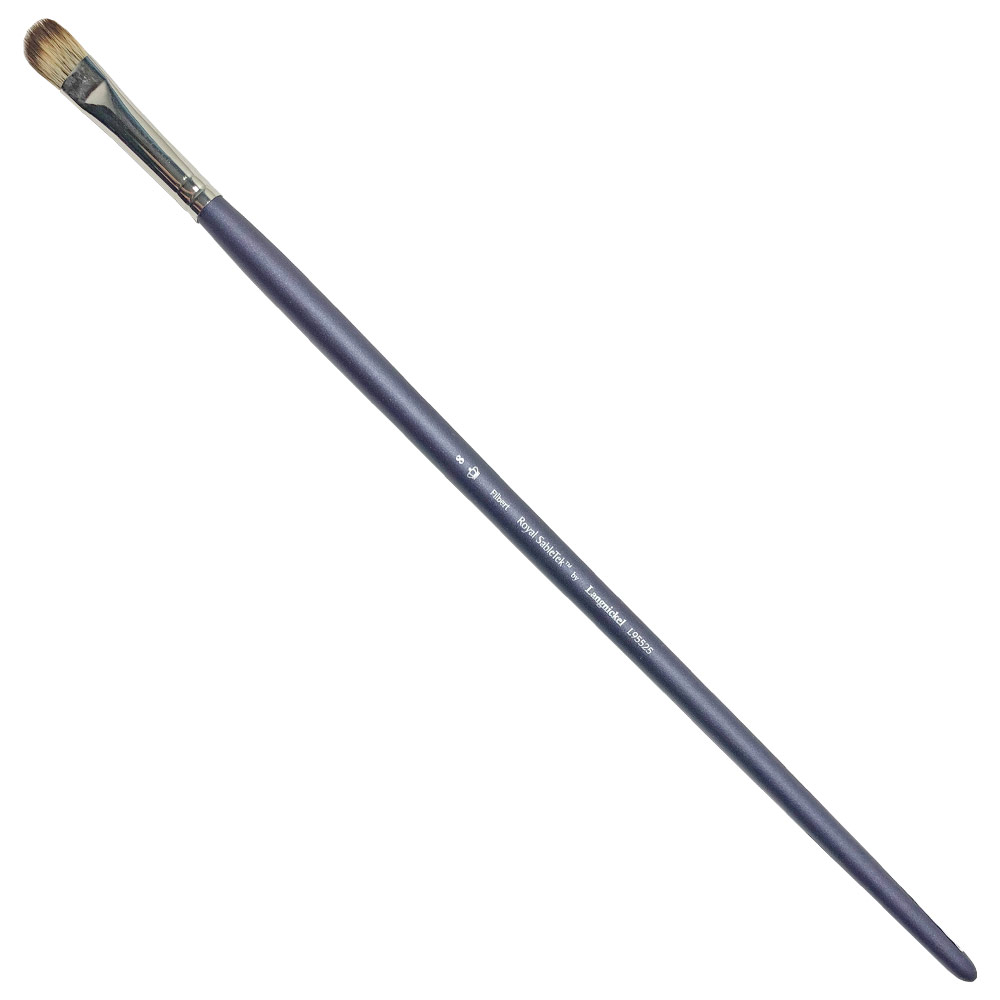 Royal SableTek Synthetic Mongoose Long Brush Filbert #8