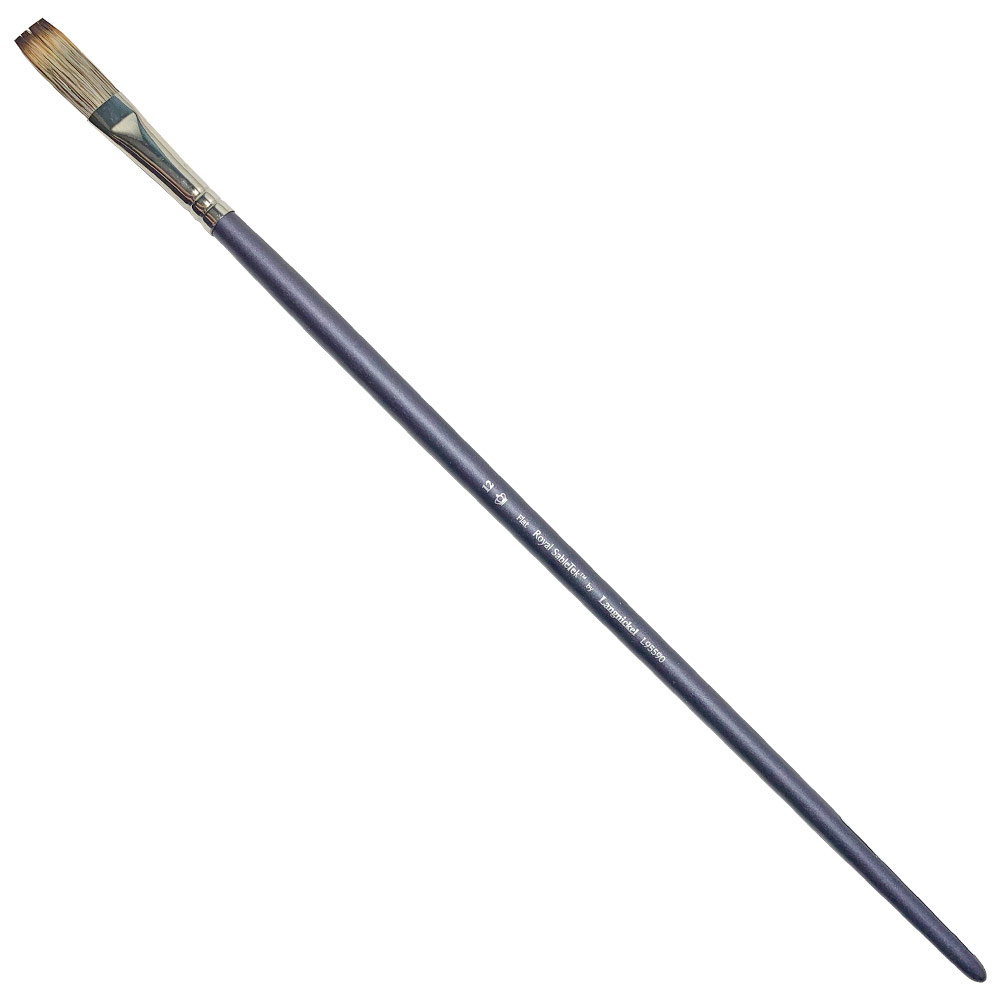 Royal SableTek Synthetic Mongoose Long Brush Flat #12