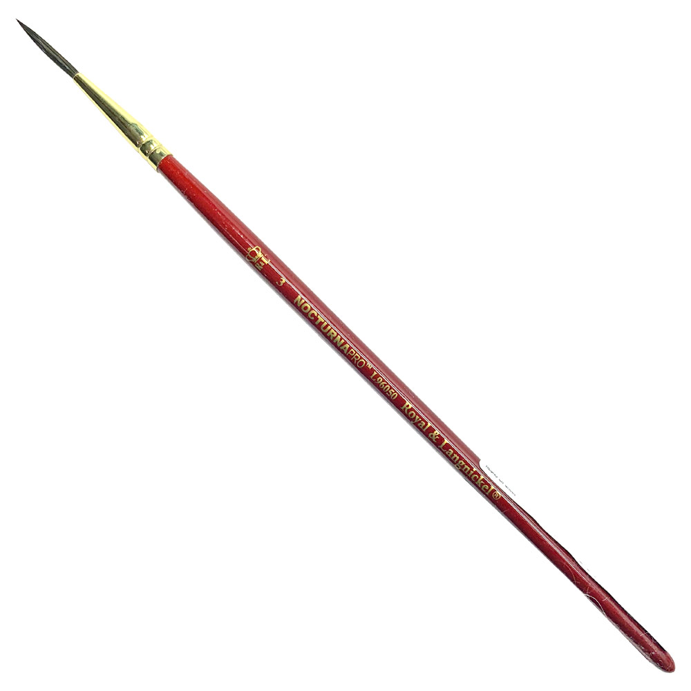 Royal NocturnaPro Synthetic Squirrel Watercolor Brush Script Liner #3