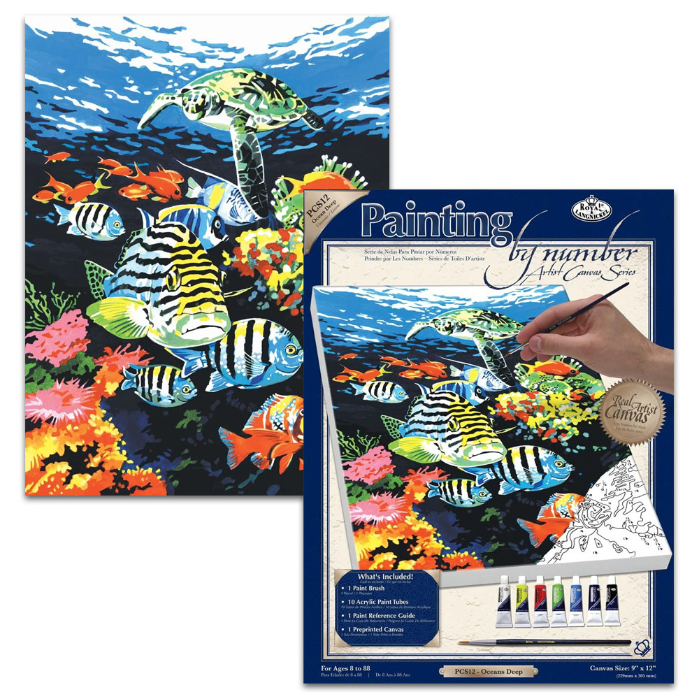 Royal Brush Painting by Number Artist Canvas Series 9"x12" Ocean Deep