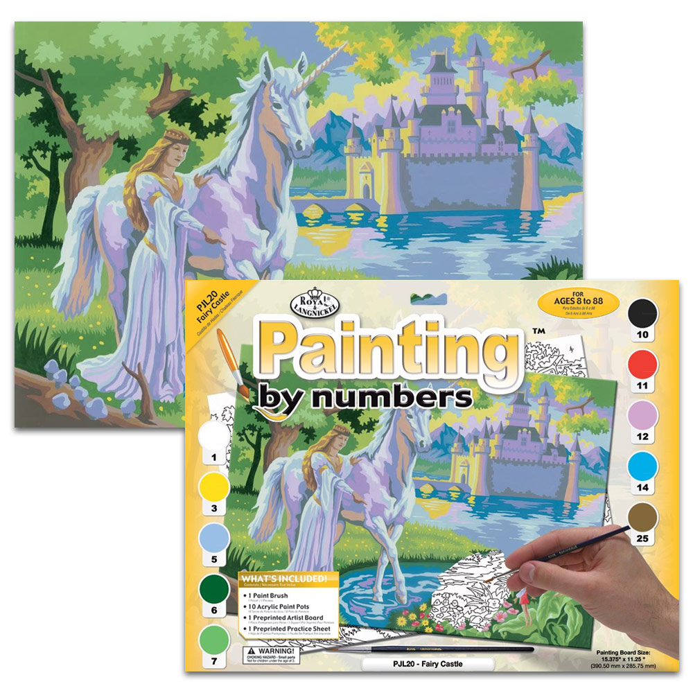 Royal Brush Painting by Numbers Junior 15.375"x11.25" Fairy Castle