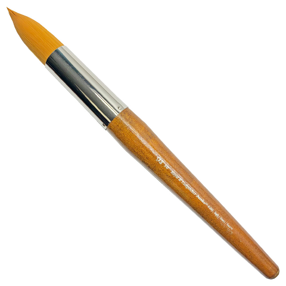 Royal Jumbo Synthetic Golden Taklon Brush Round #50