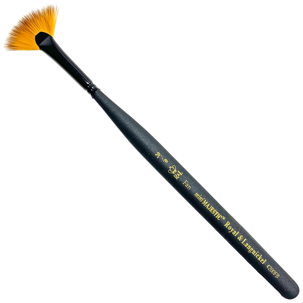 Royal Mini Majestic Synthetic Watercolor Brush Fan #20/0