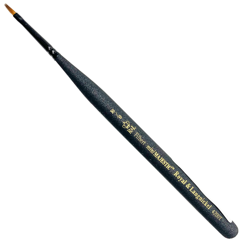 Royal Mini Majestic Synthetic Watercolor Brush Filbert #10/0