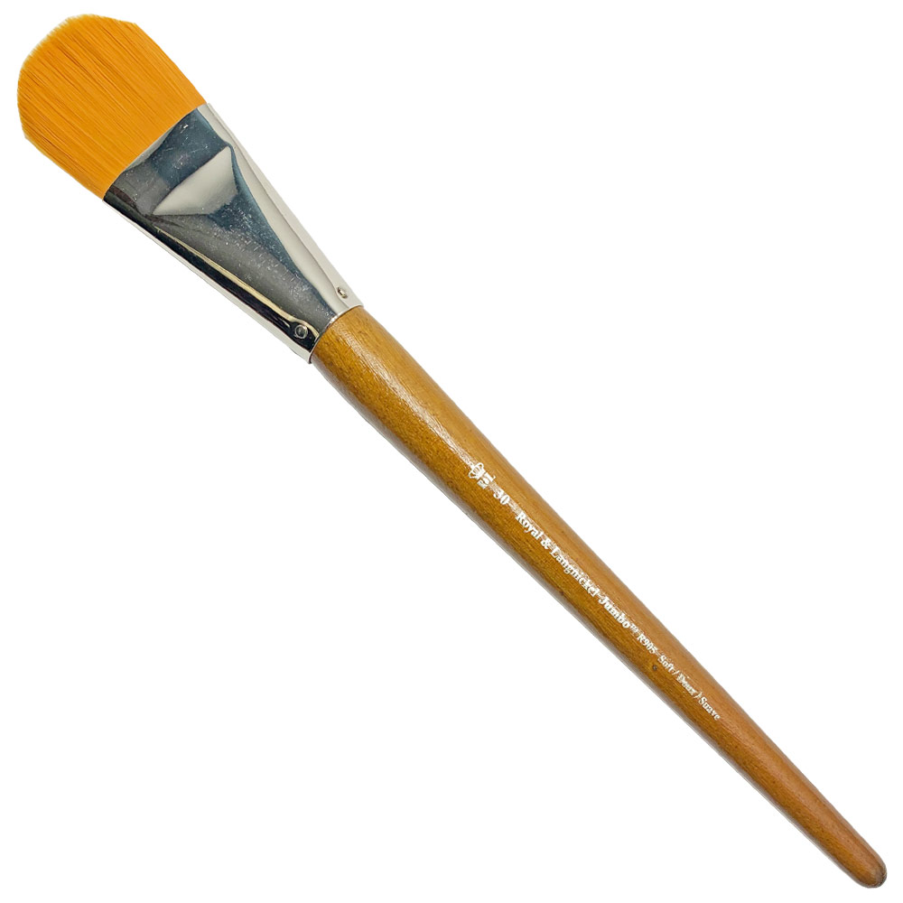 Royal Jumbo Synthetic Golden Taklon Brush Filbert #30