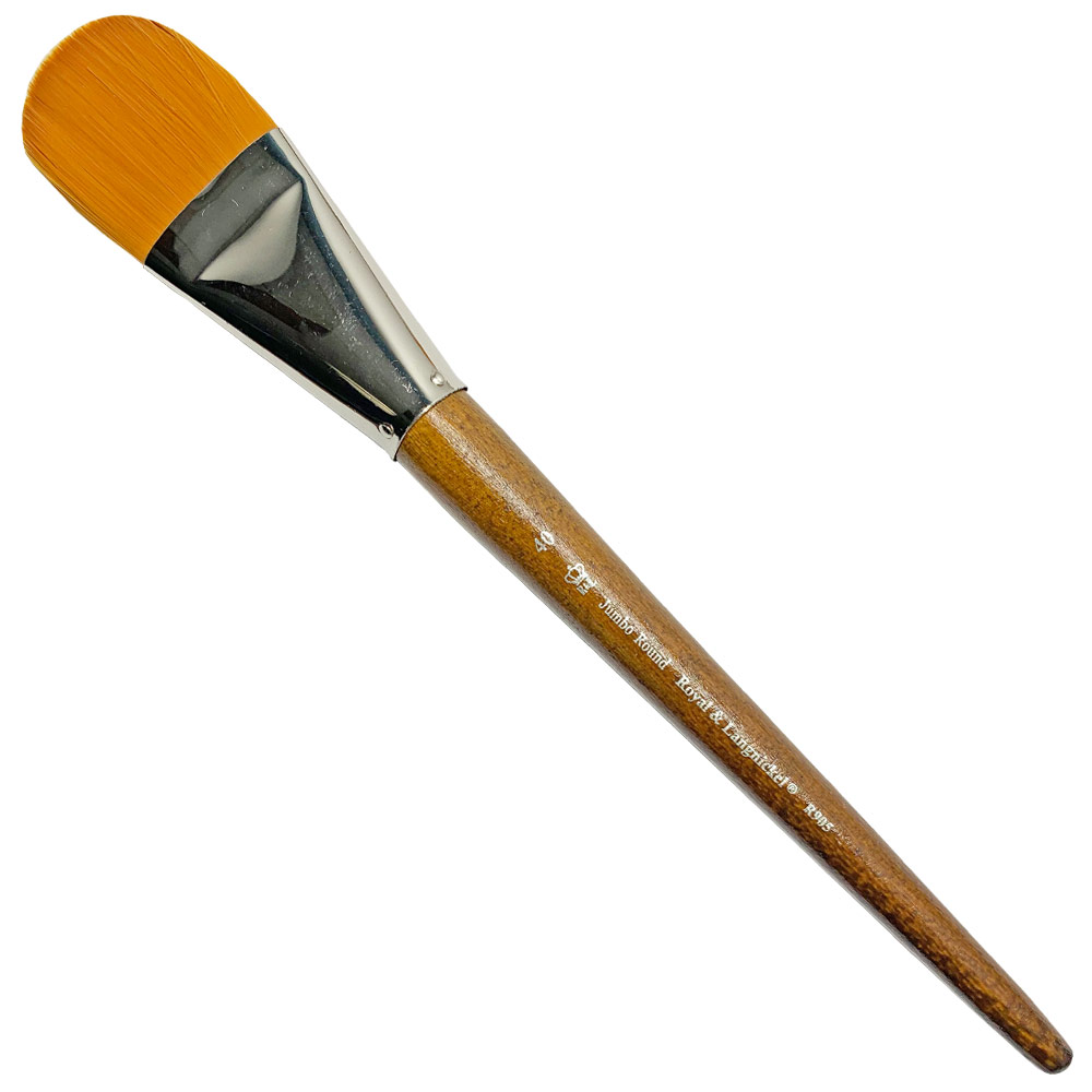 Royal Jumbo Synthetic Golden Taklon Brush Filbert #40