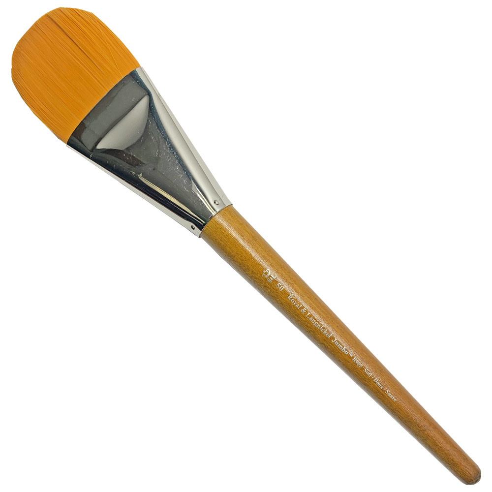 Royal Jumbo Synthetic Golden Taklon Brush Filbert #50