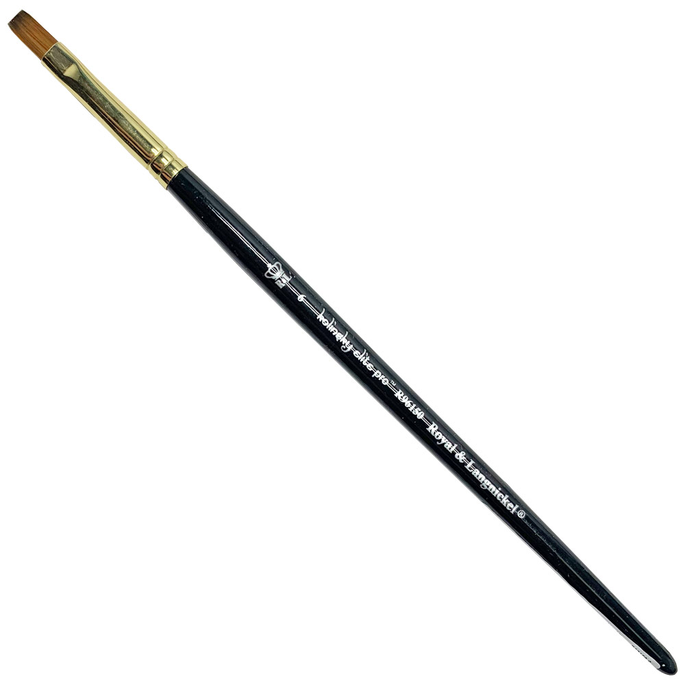 Royal Kolinsky Elite Pro Synthetic Watercolor Brush Flat Shader #6
