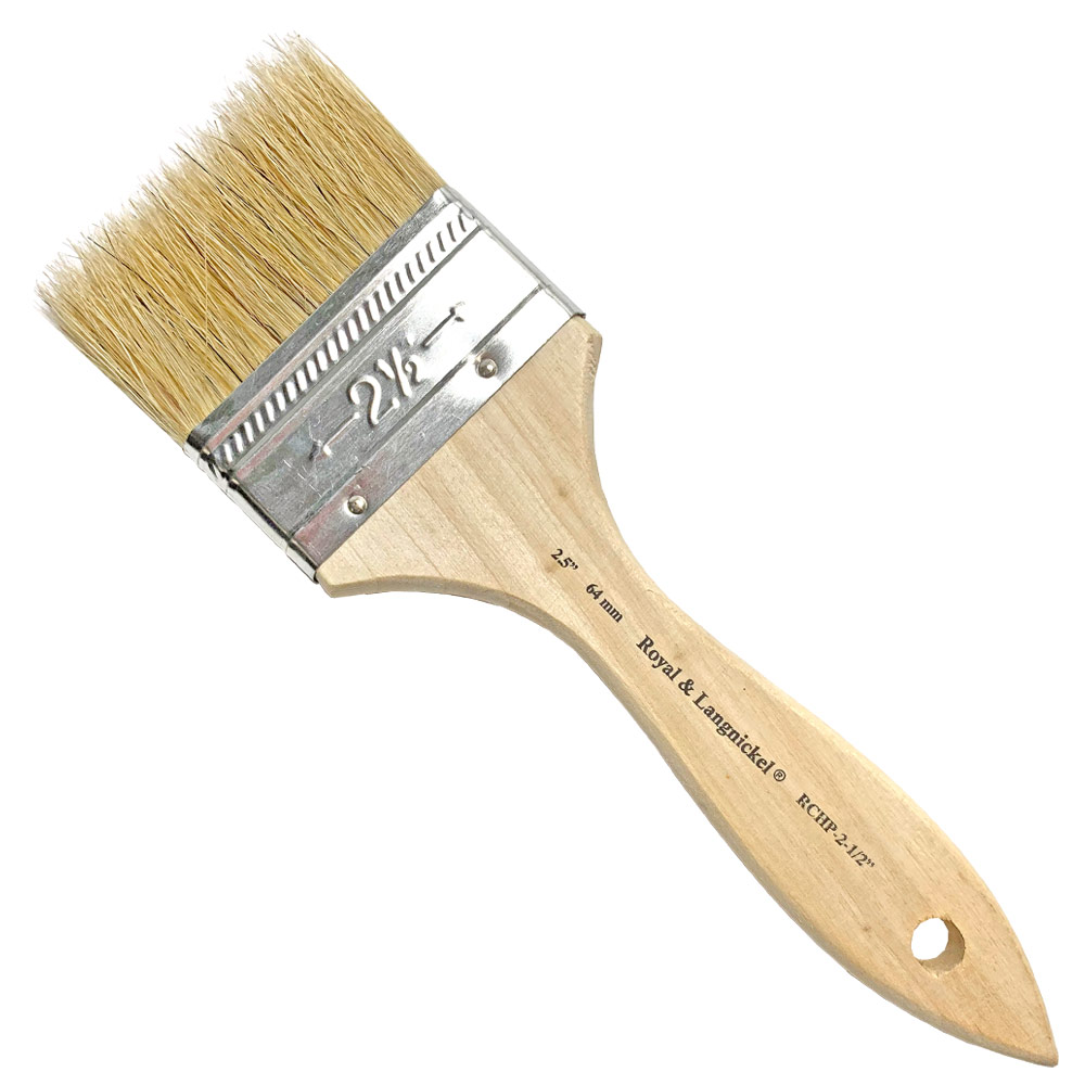 Royal & Langnickel Single Thick Hog Bristle Chip Brush 2-1/2"