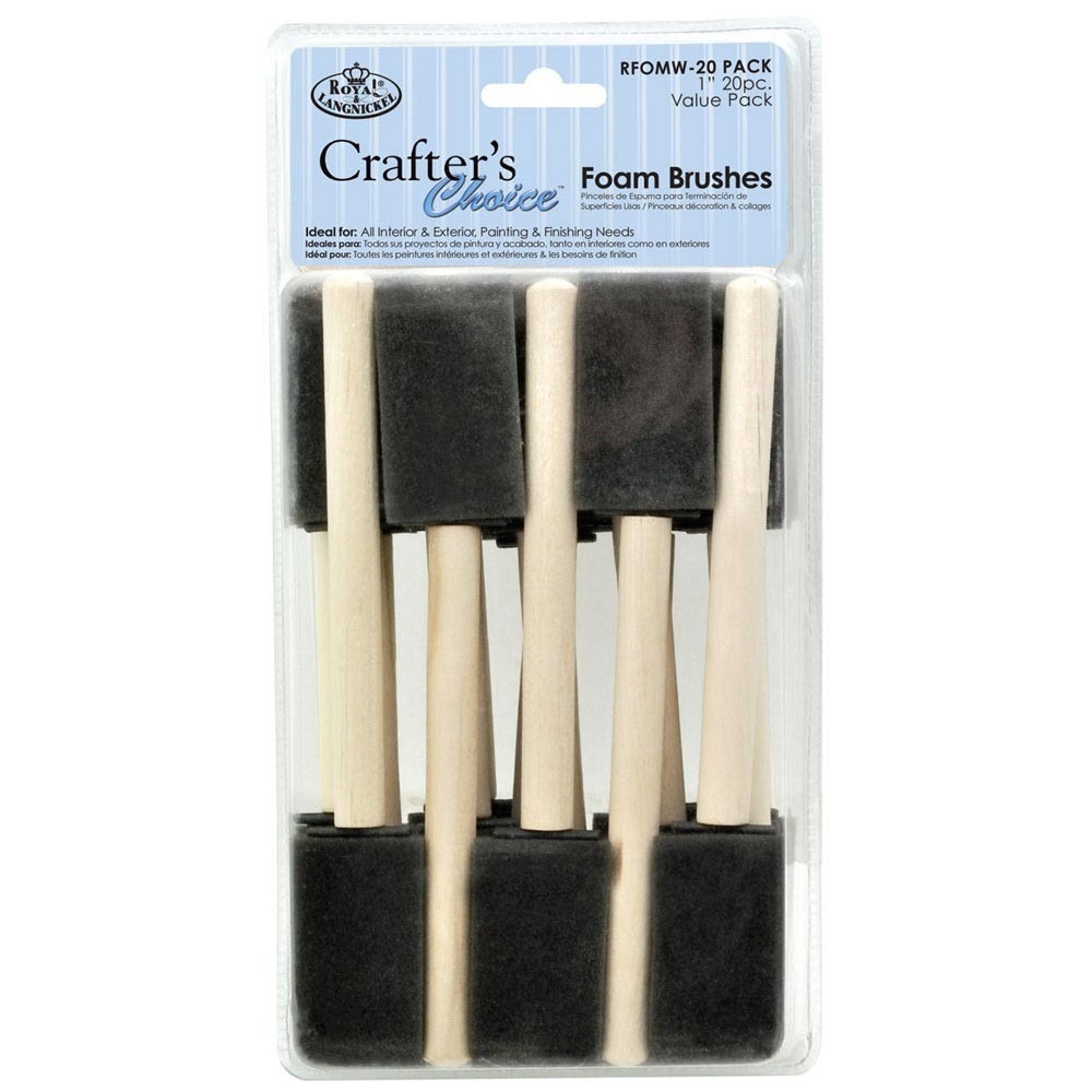 Royal & Langnickel Crafter's Choice Foam Brush 20 Pack 1"