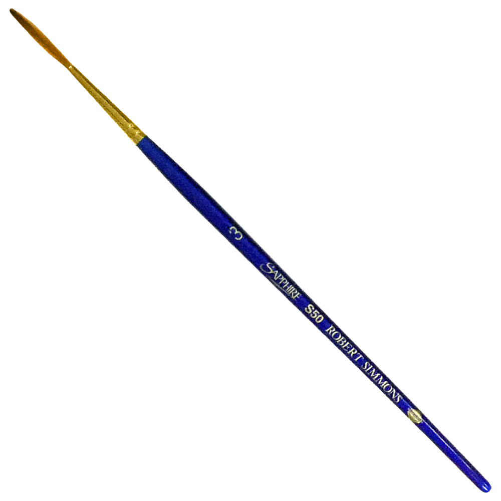 Robert Simmons Sapphire Sable Blend Watercolor Brush Script Liner #3