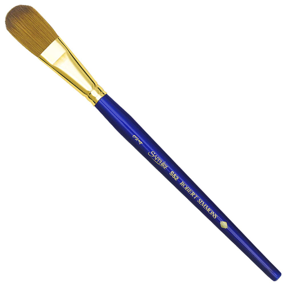 Robert Simmons Sapphire Sable Blend Watercolor Brush Oval Wash 3/4"